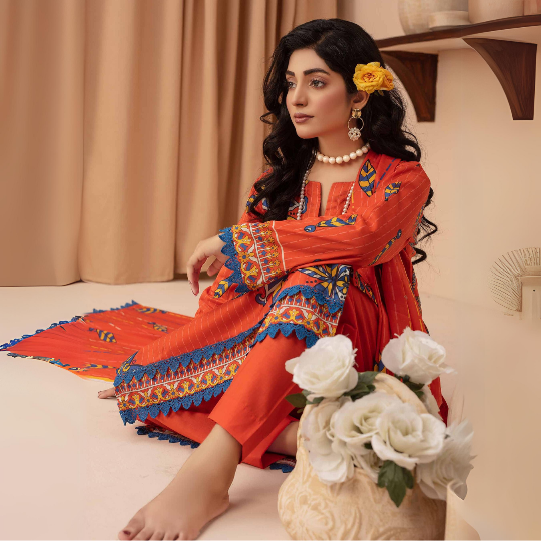 Reet Rang - 3PC Lawn with lawn Dupatta 003