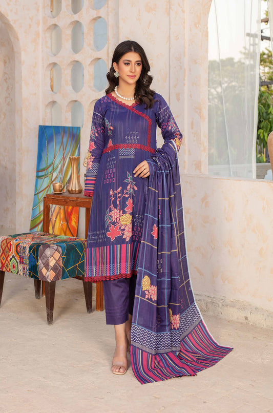 Original BINT-E-NAAZ - 3 Piece Printed Lawn 001