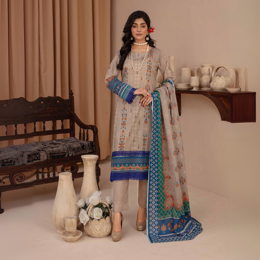 Reet Rang - 3PC Lawn with lawn Dupatta 005