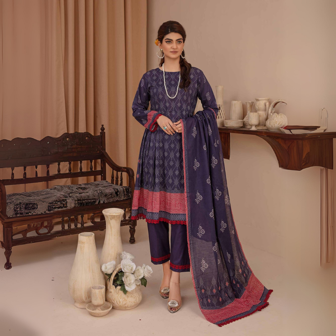 Reet Rang - 3PC Lawn with lawn Dupatta 008