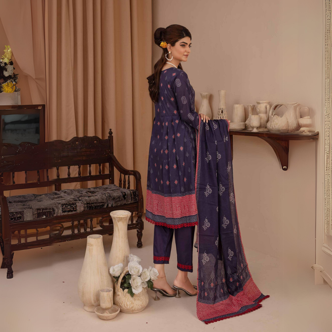 Reet Rang - 3PC Lawn with lawn Dupatta 008