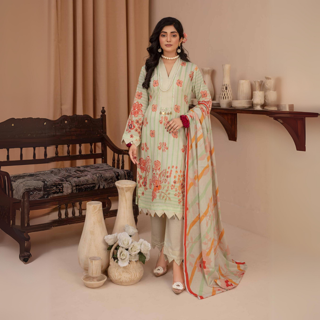 Reet Rang - 3PC Lawn with lawn Dupatta 009