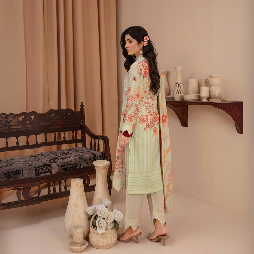 Reet Rang - 3PC Lawn with lawn Dupatta 009