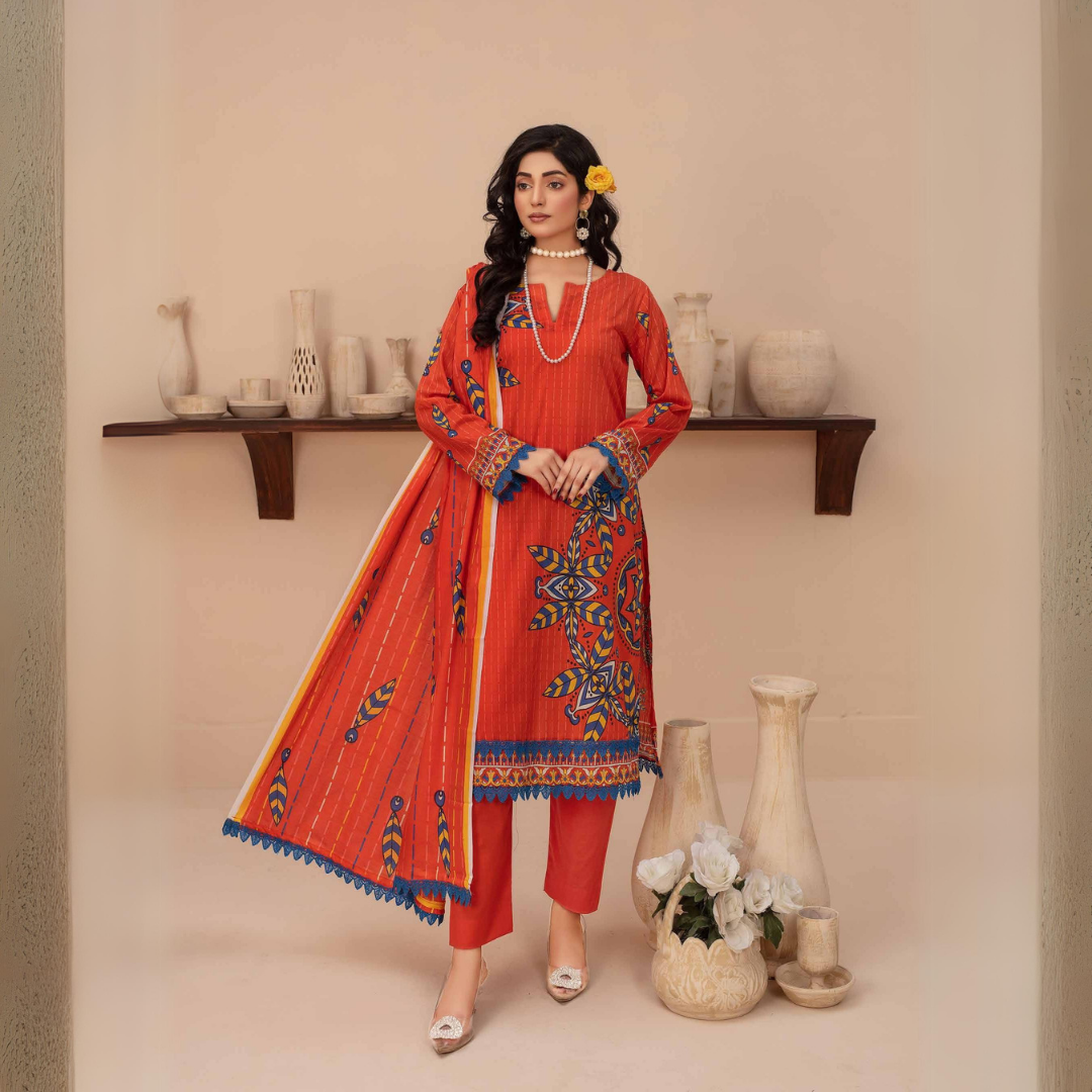 Reet Rang - 3PC Lawn with lawn Dupatta 003