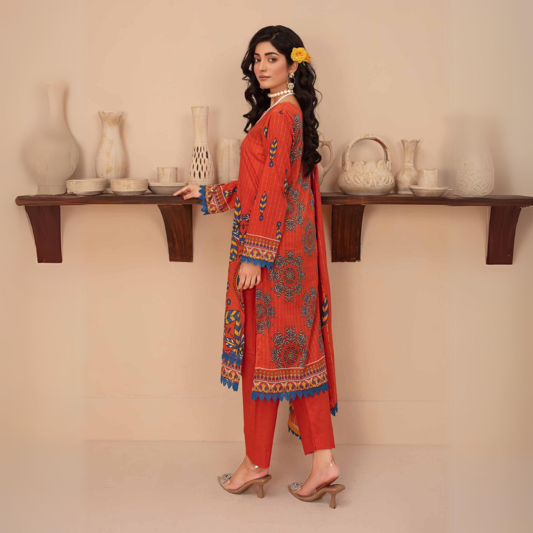 Reet Rang - 3PC Lawn with lawn Dupatta 003