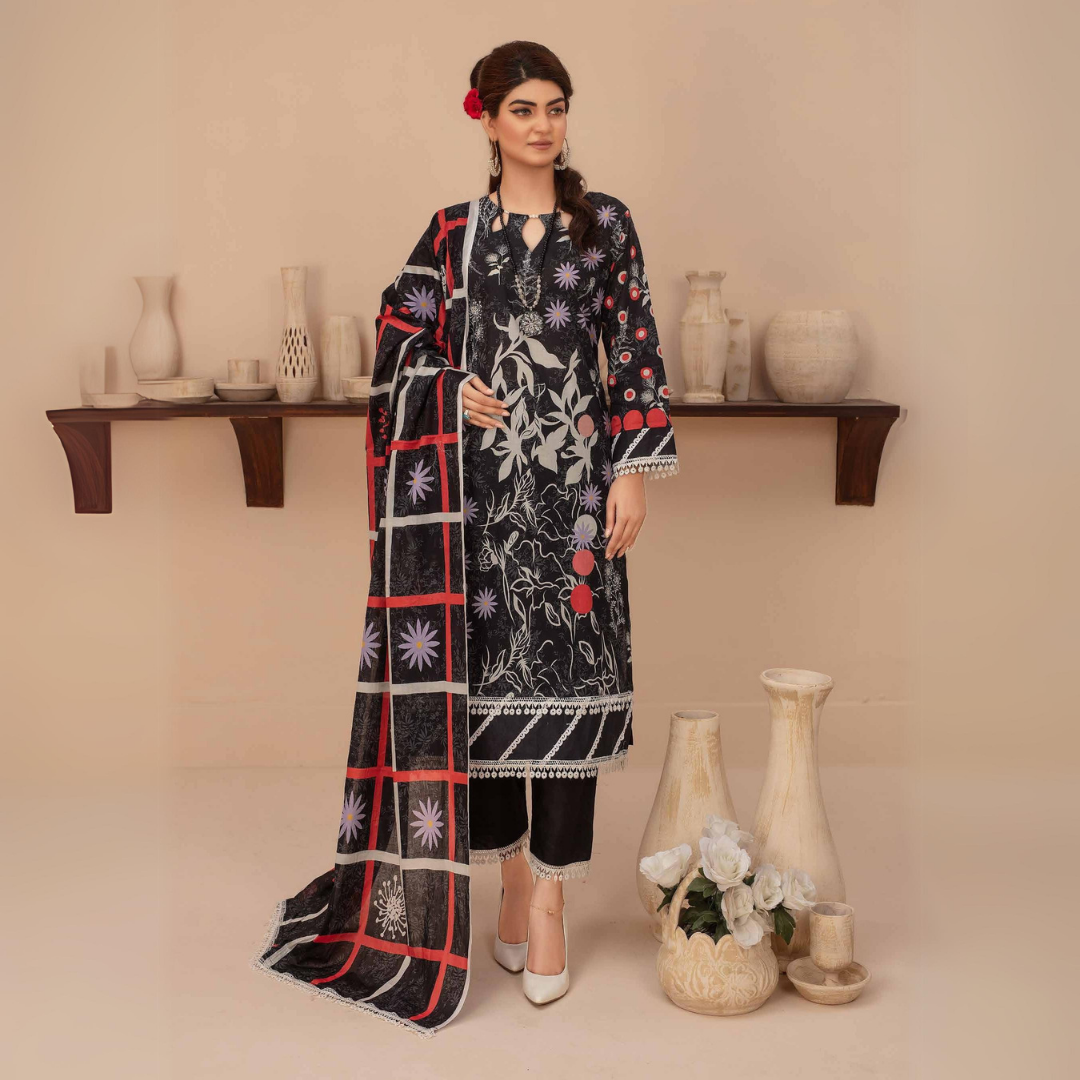 Reet Rang - 3PC Lawn with lawn Dupatta 004