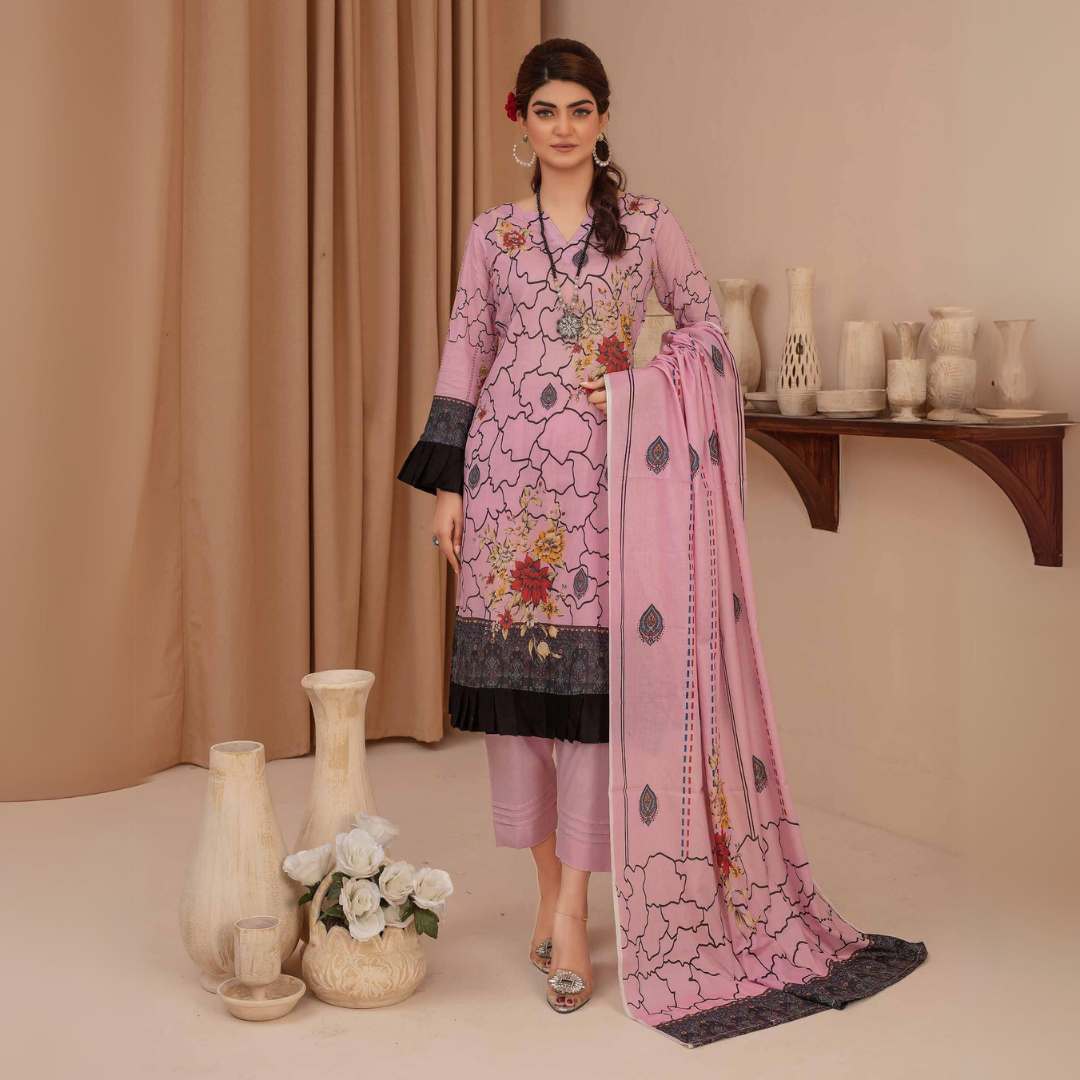 Reet Rang - 3PC Lawn with lawn Dupatta 006