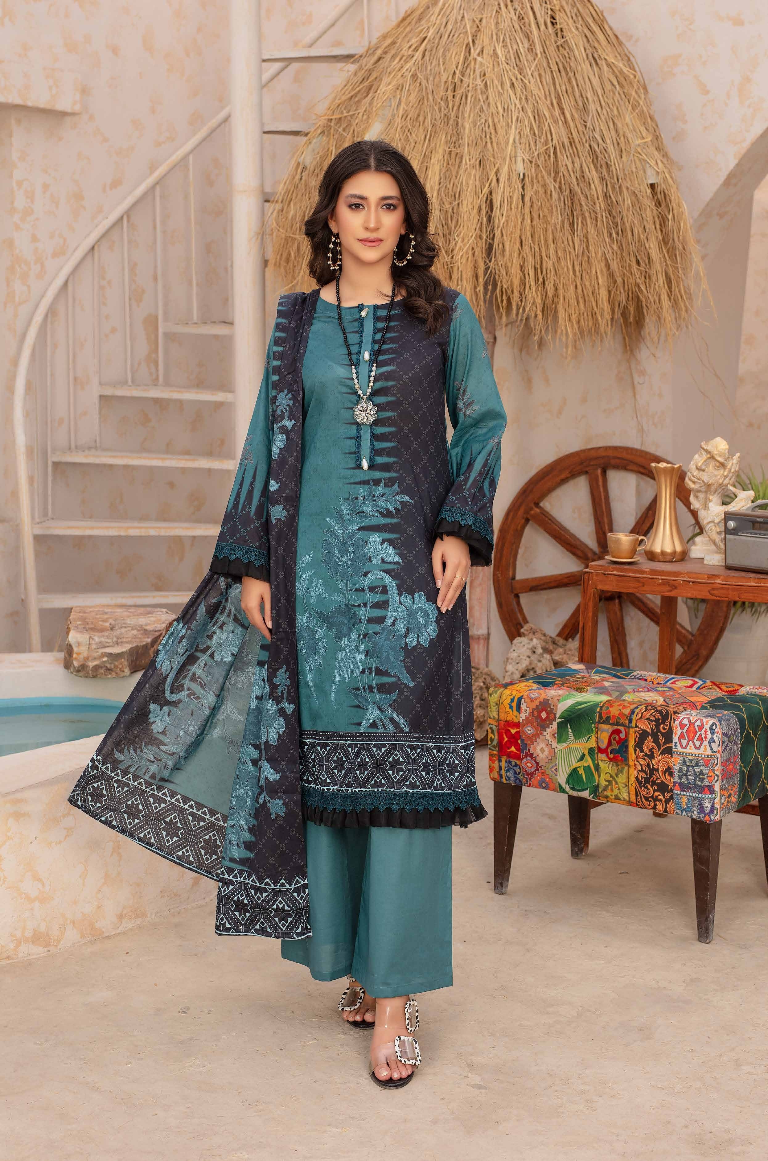 Original BINT-E-NAAZ - 3 Piece Printed Lawn 002