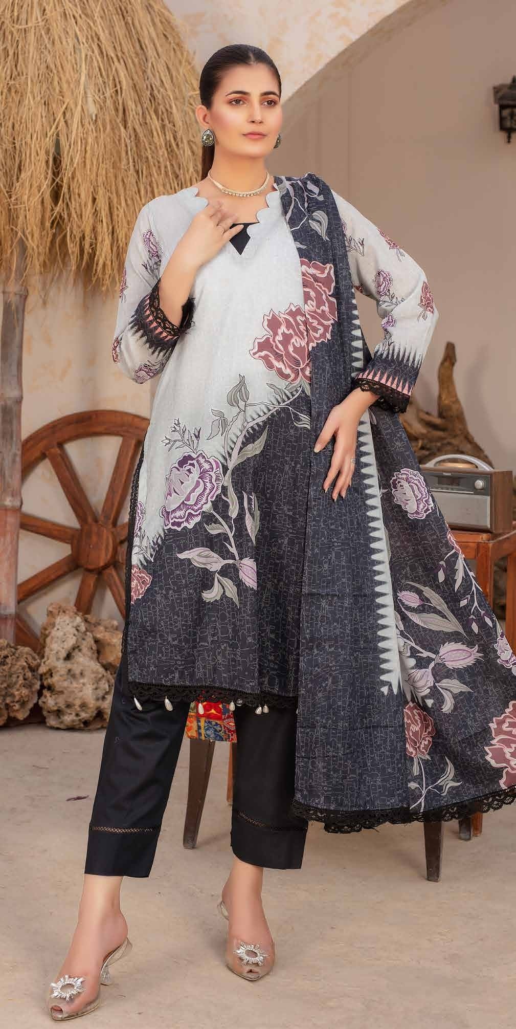 Original BINT-E-NAAZ - 3 Piece Printed Lawn 011