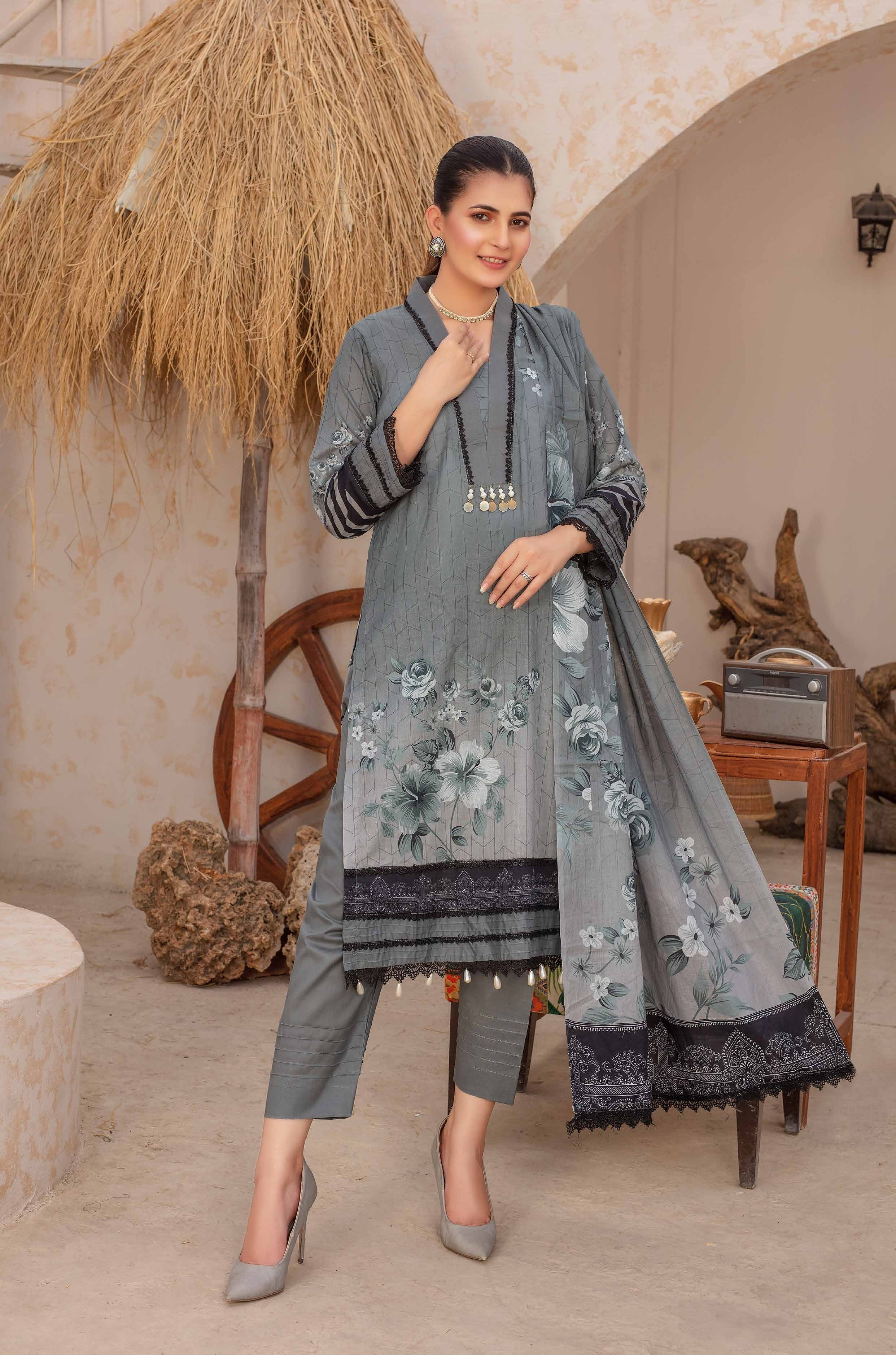 Original BINT-E-NAAZ - 3 Piece Printed Lawn 004