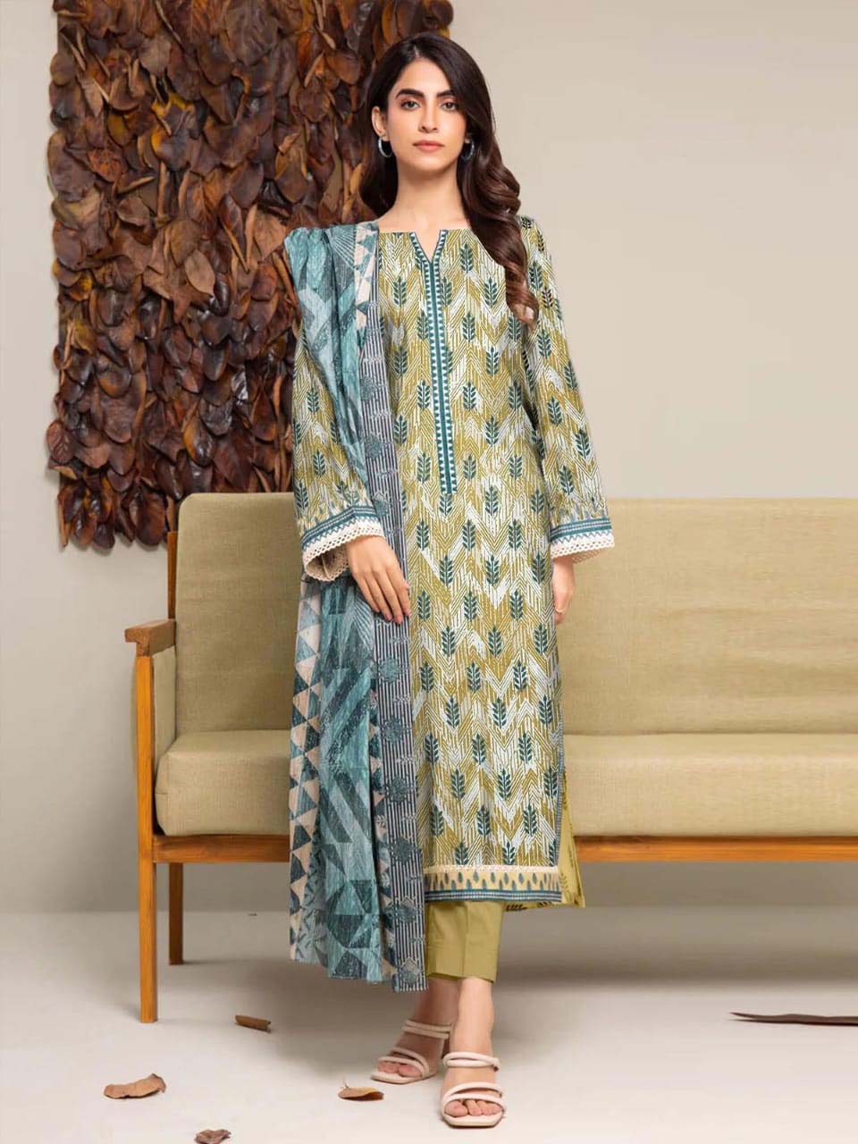 Original EDENROBE - 3 Piece Printed Lawn 010