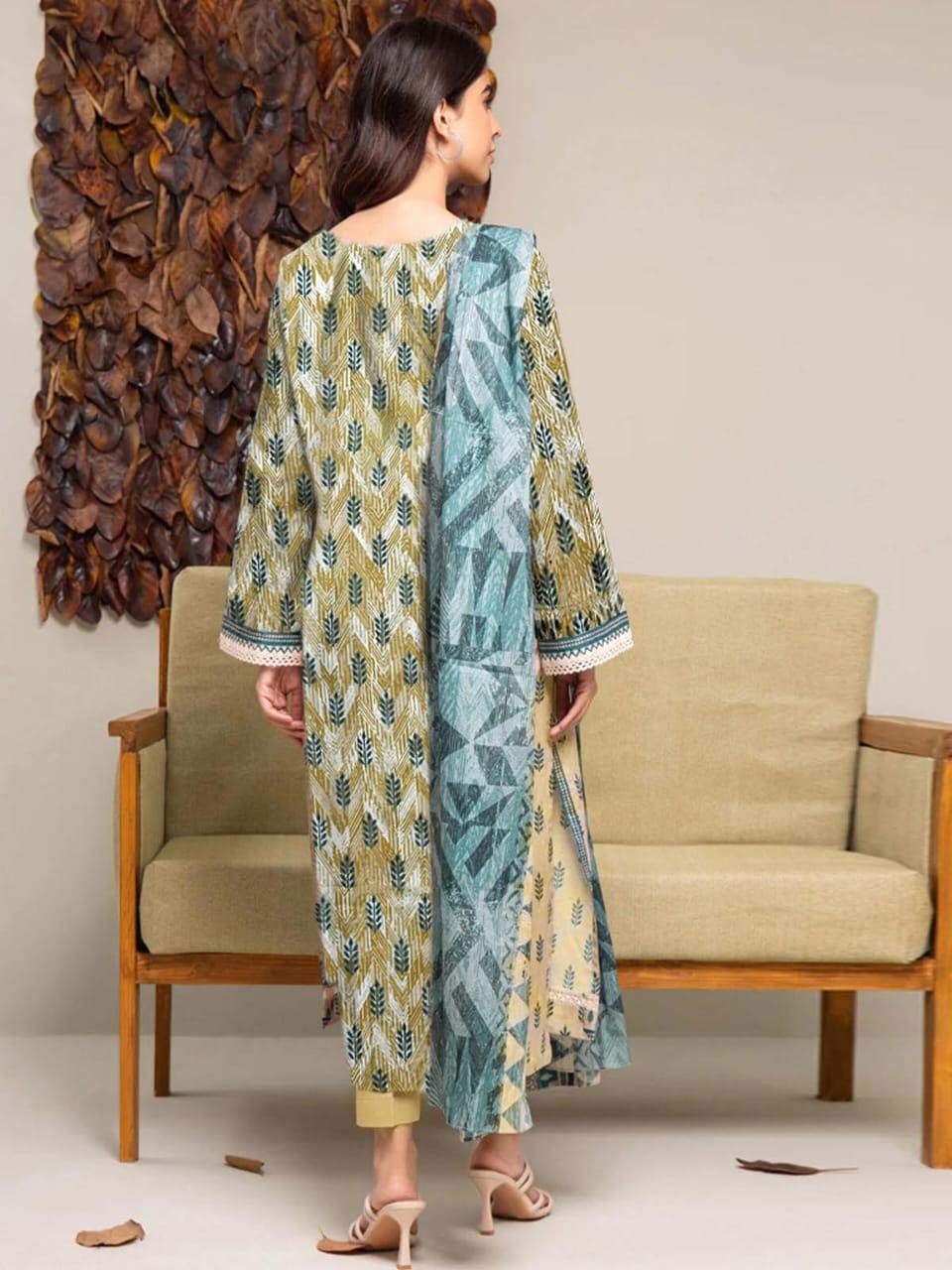 Original EDENROBE - 3 Piece Printed Lawn 010