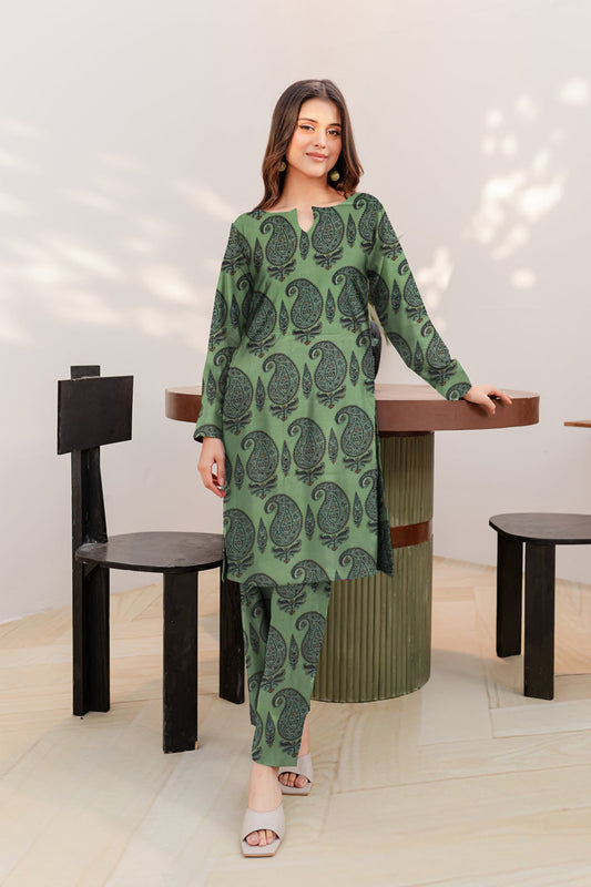 Sumaira all over capri - 2 Piece linen 040