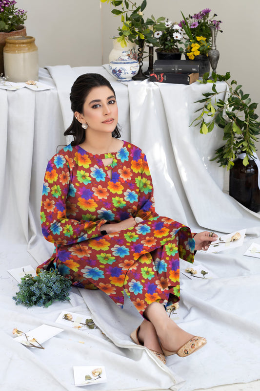 Sumaira all over capri - 2 Piece linen 042