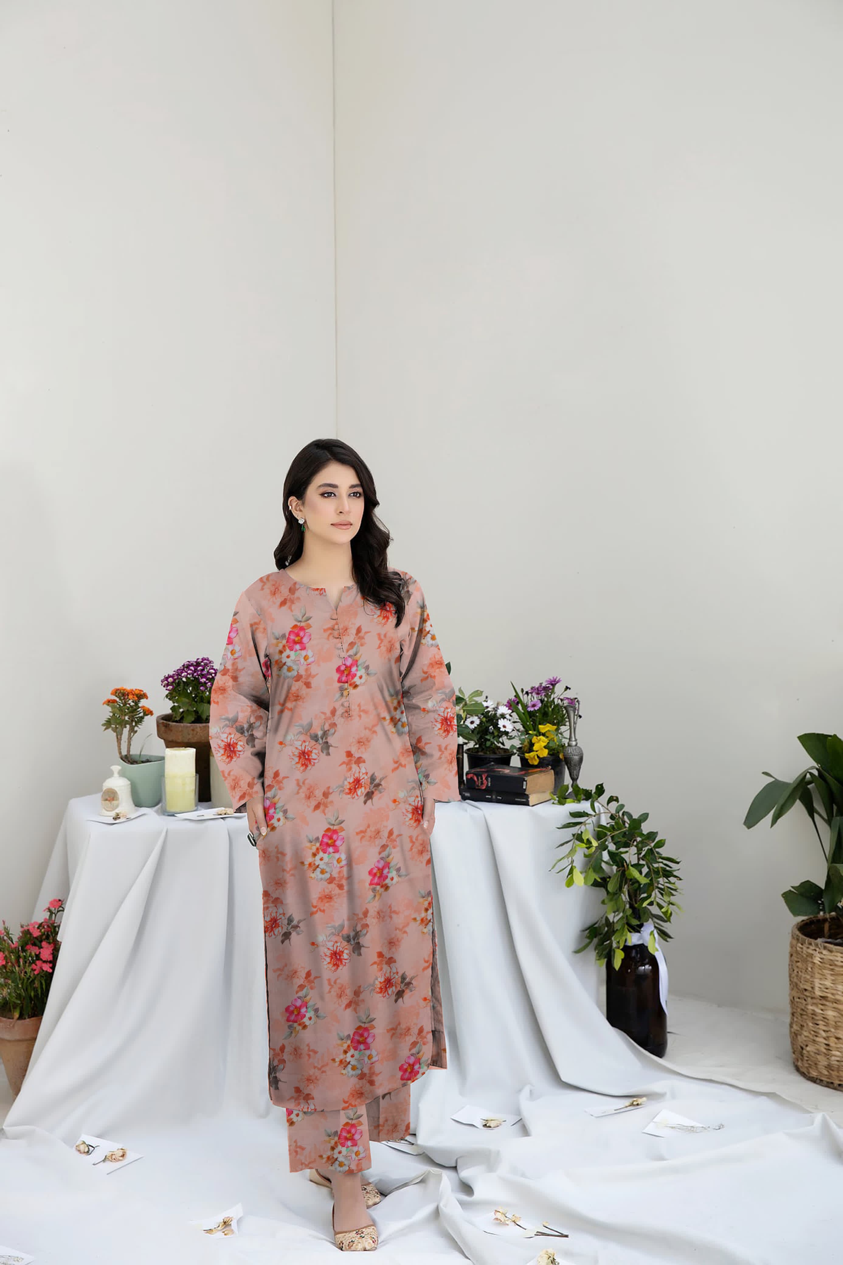 Sumaira all over capri - 2 Piece linen 044